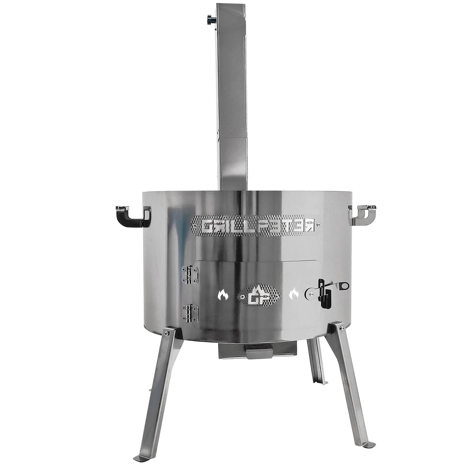 Utschak Timur Ø50 cm Edelstahl 2mm mit Rauchrohr Feuerofen