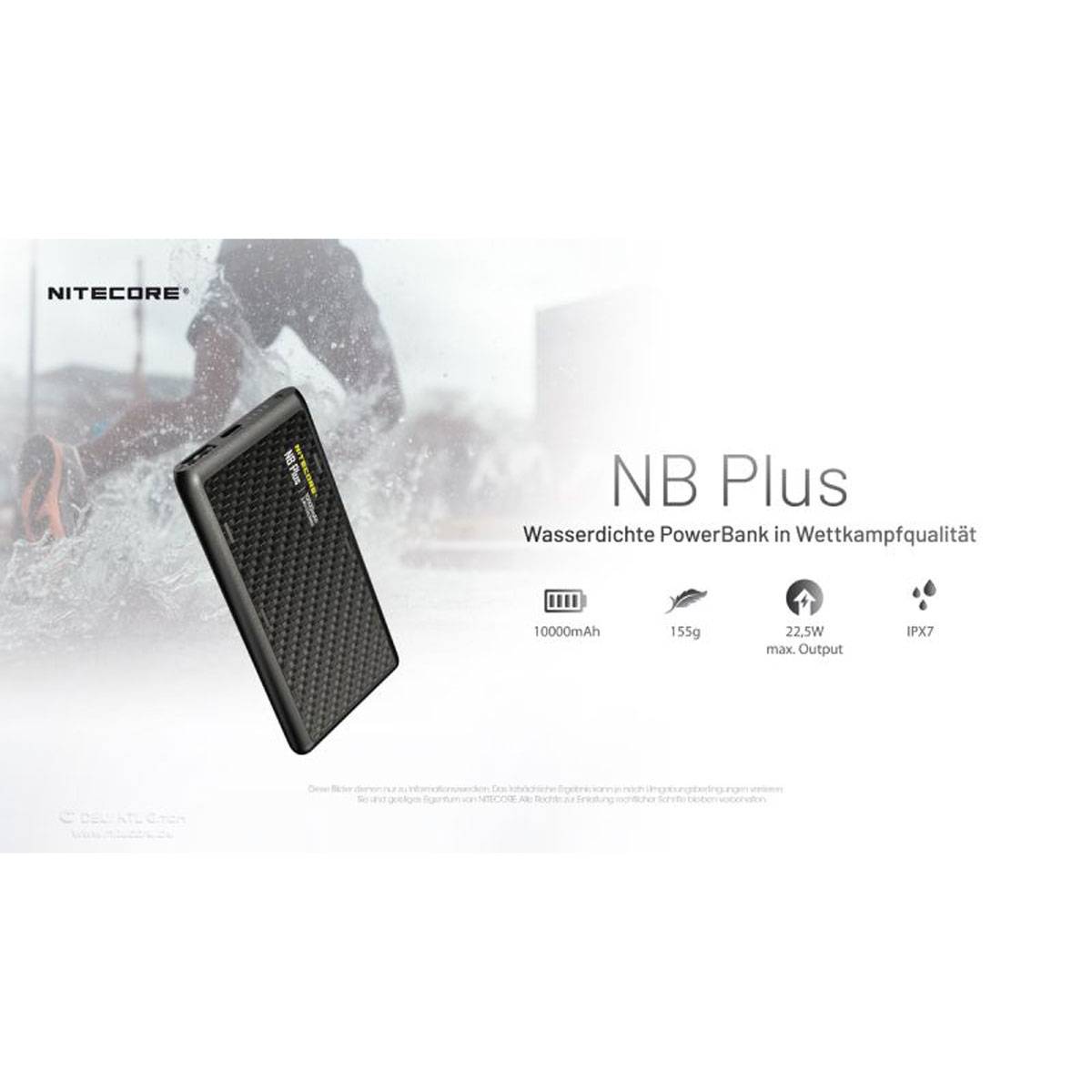 Nitecore Powerbank NB Plus 10.000mAh - Schwarz