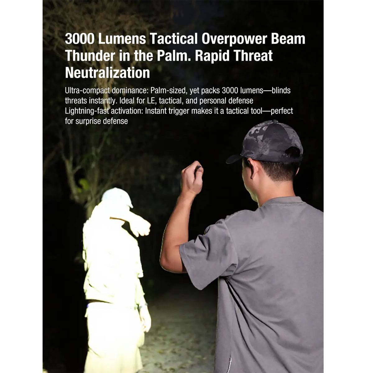 Klarus FlatTac X2 LED Taschenlampe 3000 Lumen - Schwarz