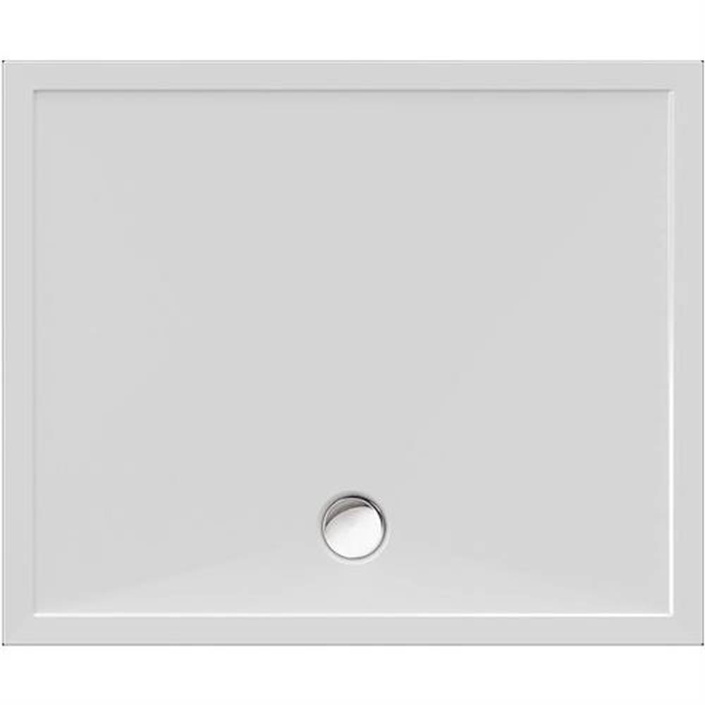 Schröder Viereck Duschwanne Deepstone E 120x100x2 cm weiß, Mineralguss