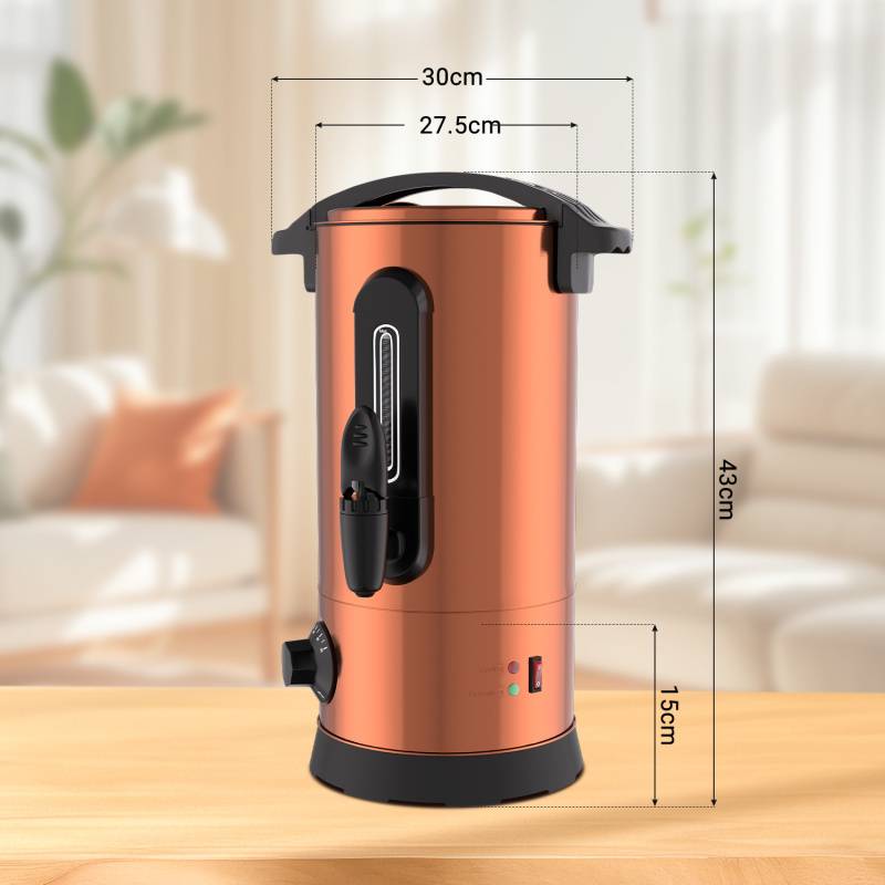 Glühweinkessel 8L Edelstahl Inkl. 10x Becher Glühweinkocher mit Thermostat Glühweinautomat Heißgetränkeautomat Wasserkocher Heißwasserspender Ei