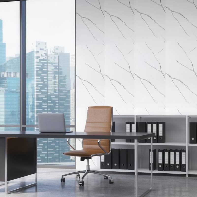 0,72m² PVC Wandverkleidung Wandpaneelen Marmoroptik, Bad & Küche , Alternative zu Fliesen & Marmor, 120x60cm, Bad & Küchenfliese, Weiß