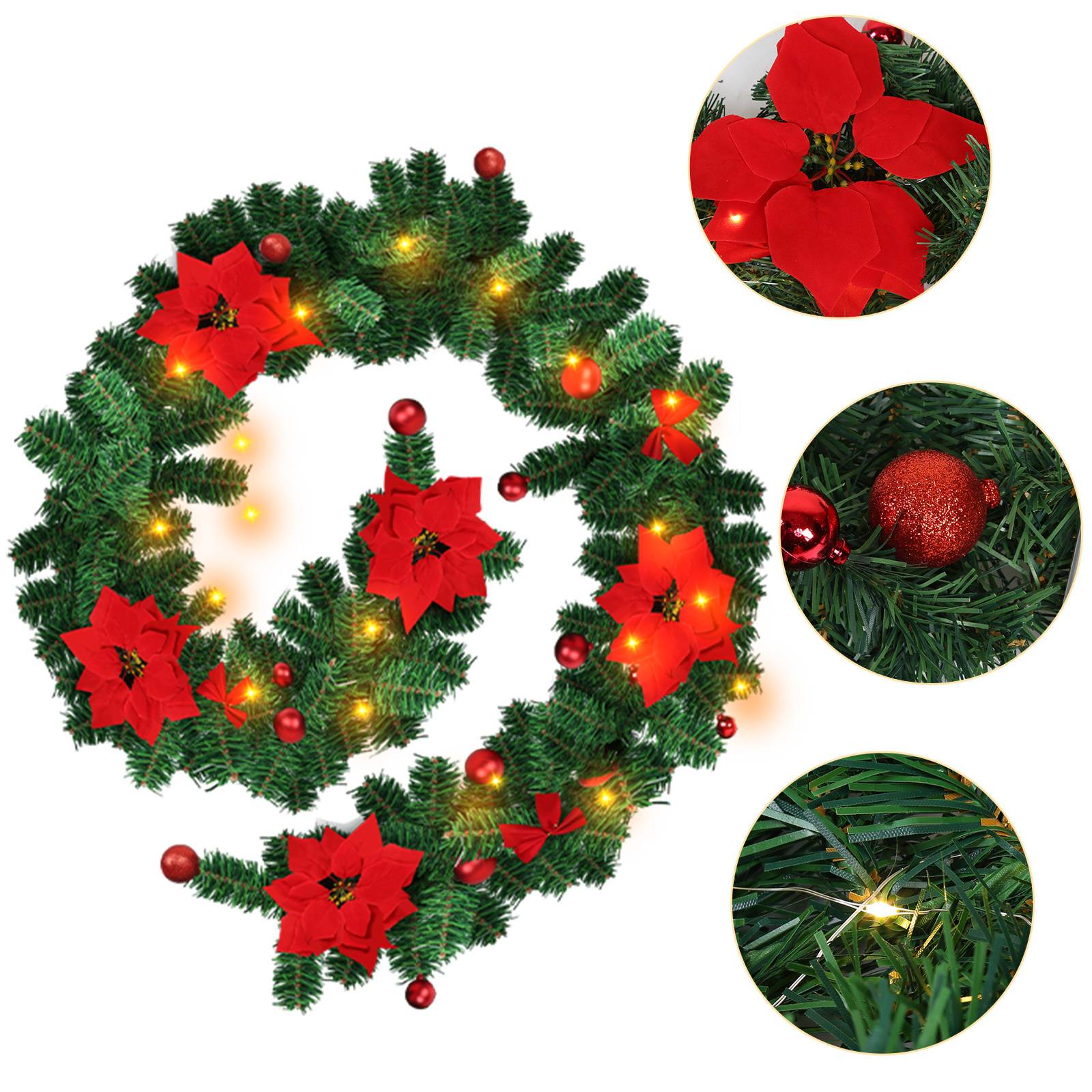 Weihnachtsgirlande langlebige und vielseitige Weihnachtsdekoration Weihnachten Deko Rot