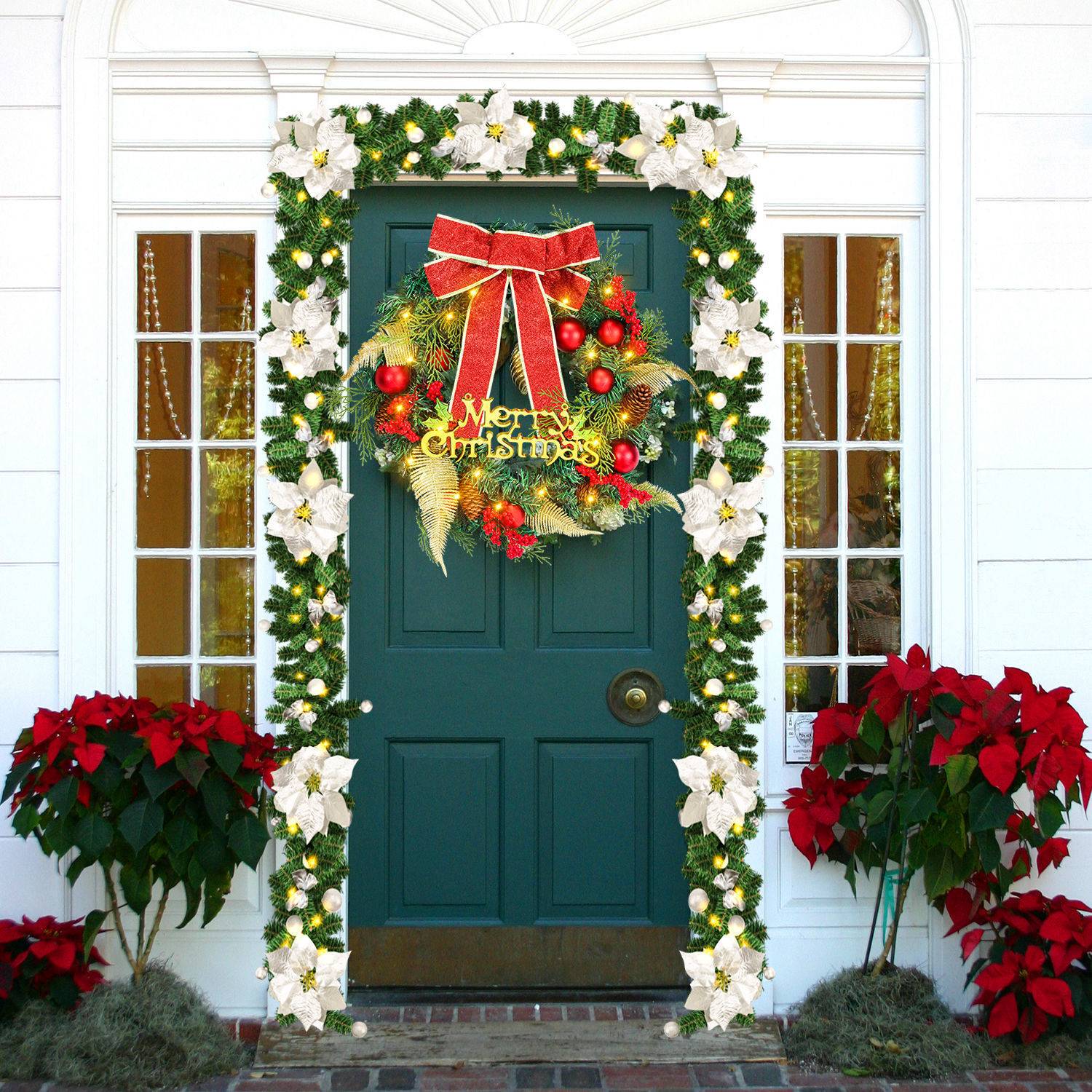 Weihnachtsgirlande langlebige und vielseitige Weihnachtsdekoration Weihnachten Deko Silver