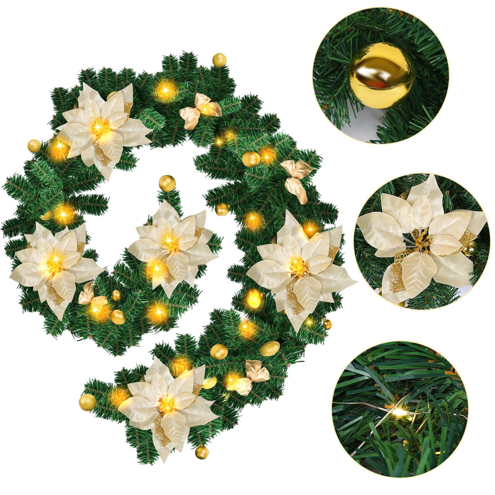 Weihnachtsgirlande langlebige und vielseitige Weihnachtsdekoration Weihnachten Deko Gold