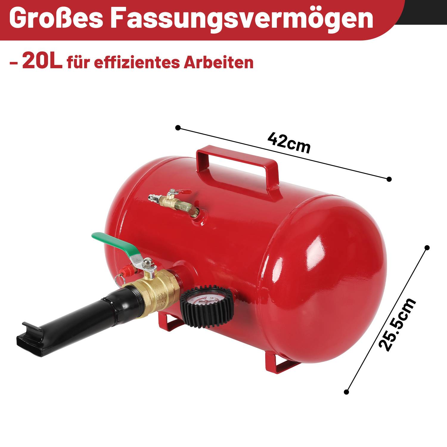 Reifenfüller Booster Schockfüller 20L Airbooster Luftkanone Befüllhilfe