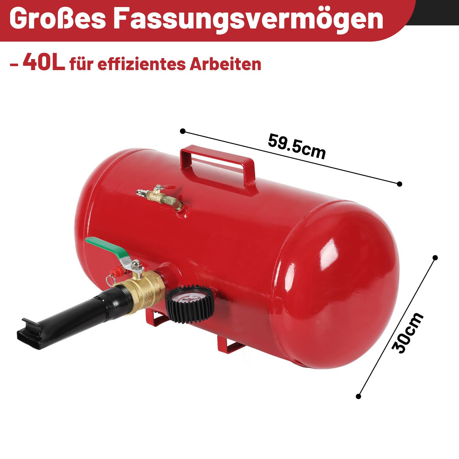 Reifenfüller Booster Schockfüller 40L Airbooster Luftkanone Befüllhilfe