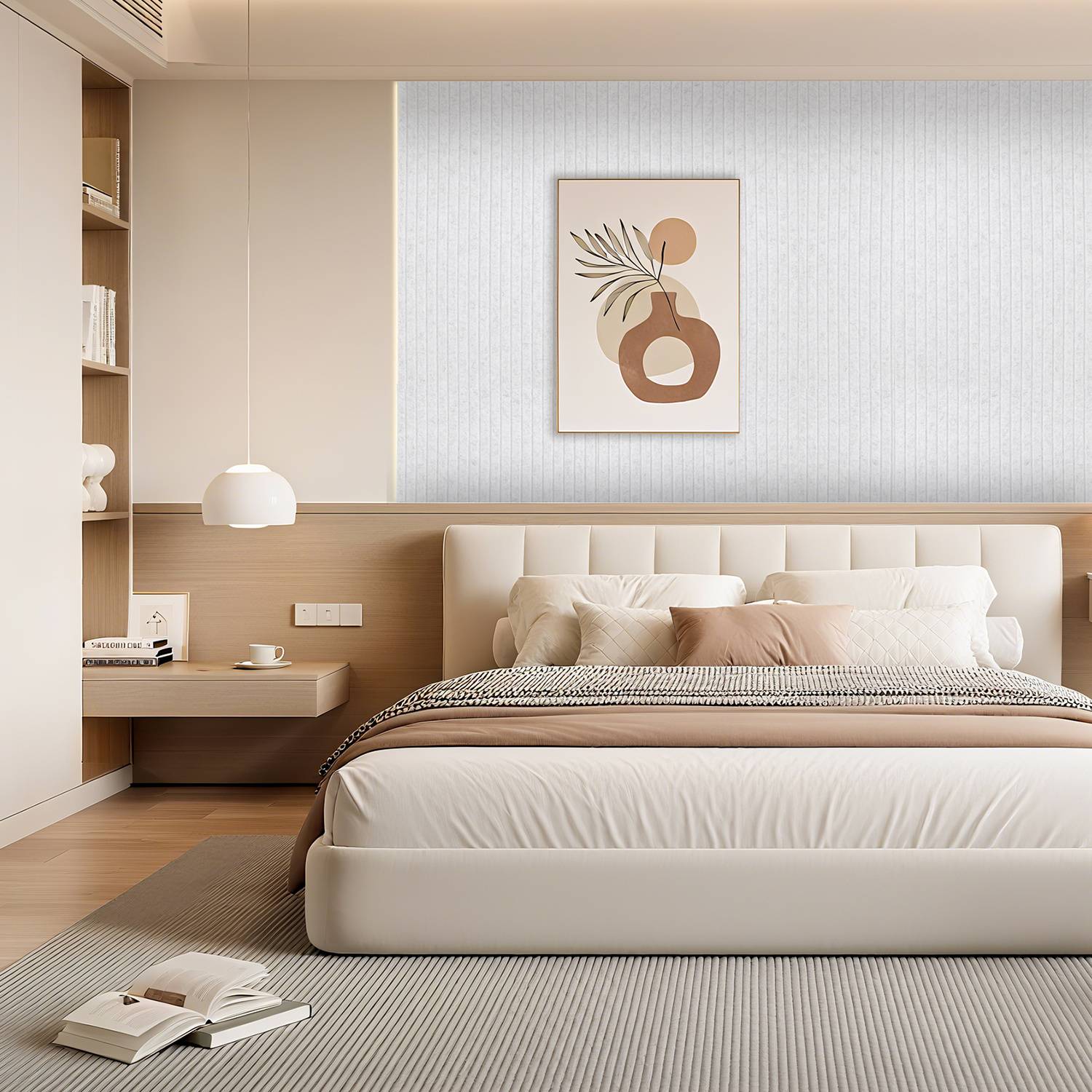 4 Stück Akustikplatten selbstklebend Schallschutzplatten Hohe Dichte Wandpaneel Hellgrau