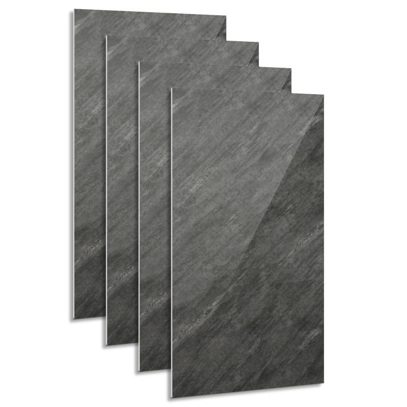 0,72m² PVC Wandverkleidung Wandpaneelen Marmoroptik, Bad & Küche , Alternative zu Fliesen & Marmor, 120x60cm, Bad & Küchenfliese, Grau