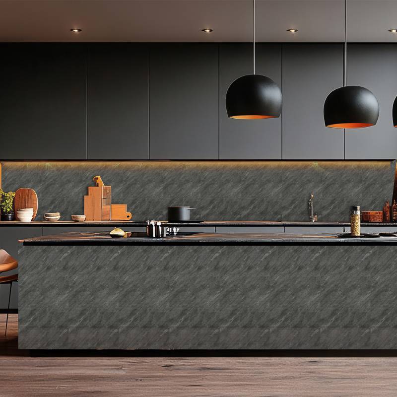 0,72m² PVC Wandverkleidung Wandpaneelen Marmoroptik, Bad & Küche , Alternative zu Fliesen & Marmor, 120x60cm, Bad & Küchenfliese, Grau