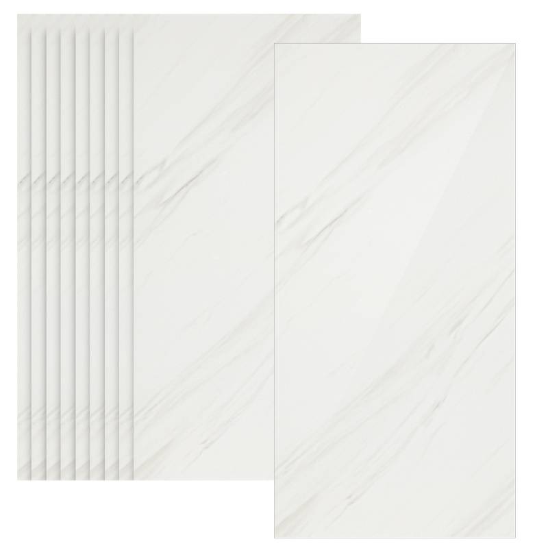 10x Fliesenaufkleber grau Marmor, 60 x 30 cm, Küchenrückwand, Selbstklebende Fliesen, Klebefliesen Küche Wandpaneele für Wanddeko Schlafzimmer Woh