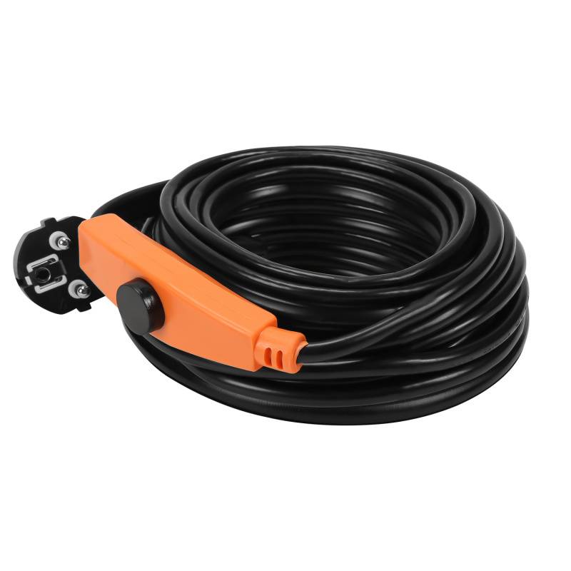 8m 128W Heizkabel Frostschutz Heizleitung Frostschutzkabel Rohrbegleitheizung selbstregulierend mit Thermostat IP68