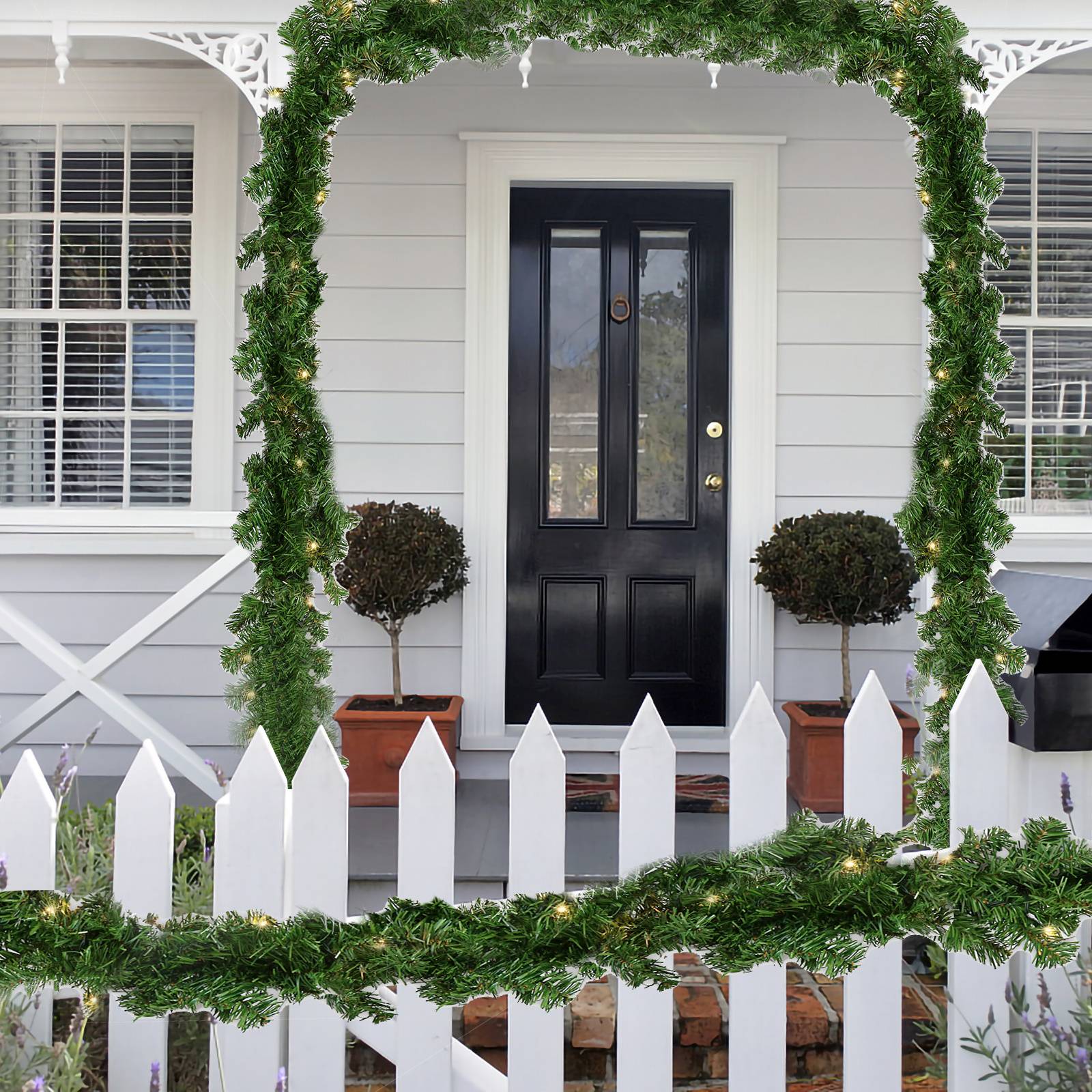 Weihnachtsgirlande mit 100 LEDs Innen Außen 5M Weihnachtsdeko Weihnachten Girlande Warmweiß