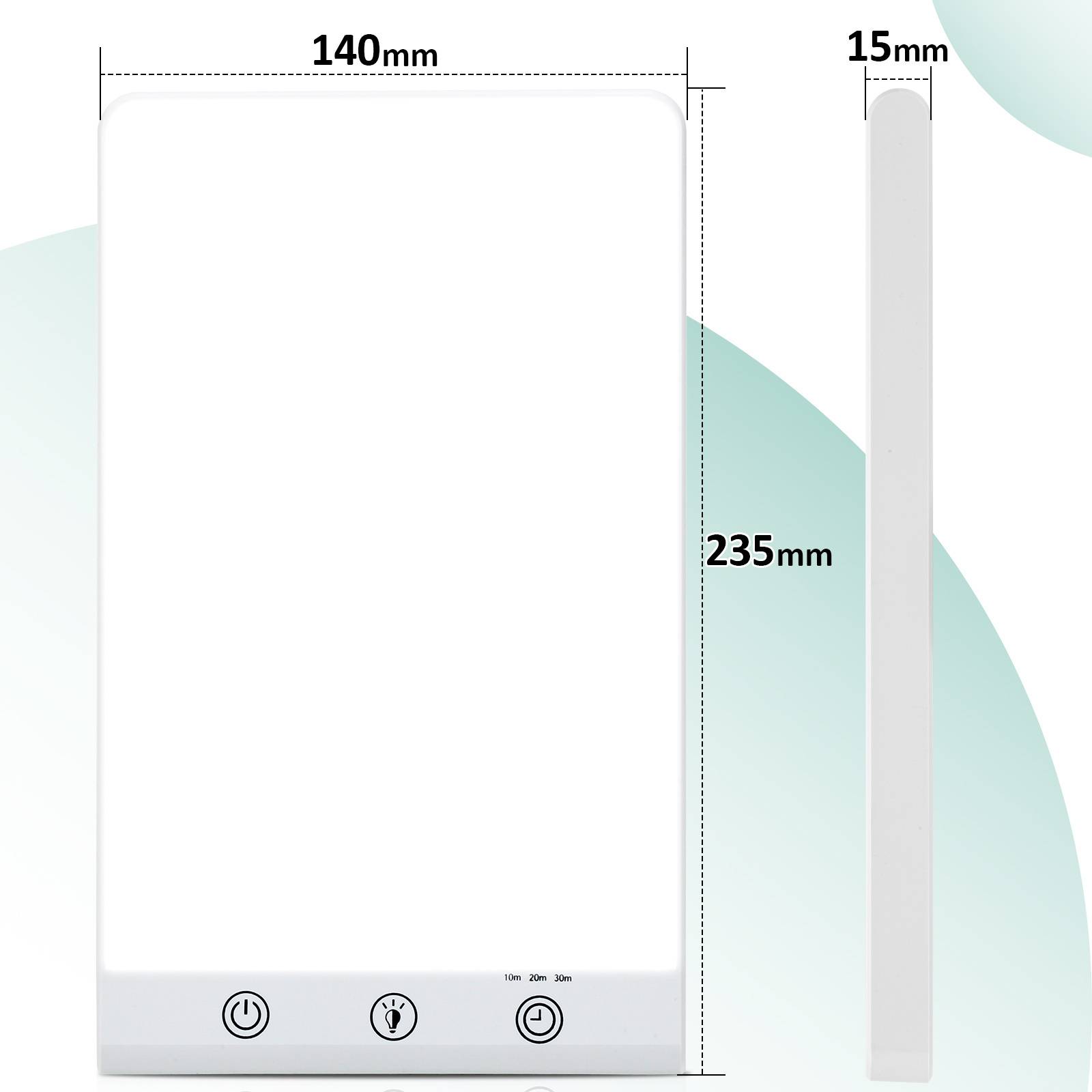 Tageslichtlampe 10000 Lux lampe mit Memory Funktion UV-Frei Sonnenlicht Lampe mit Touch-Steuerung, Stufenlosem Dimmen, Faltbar Halterung