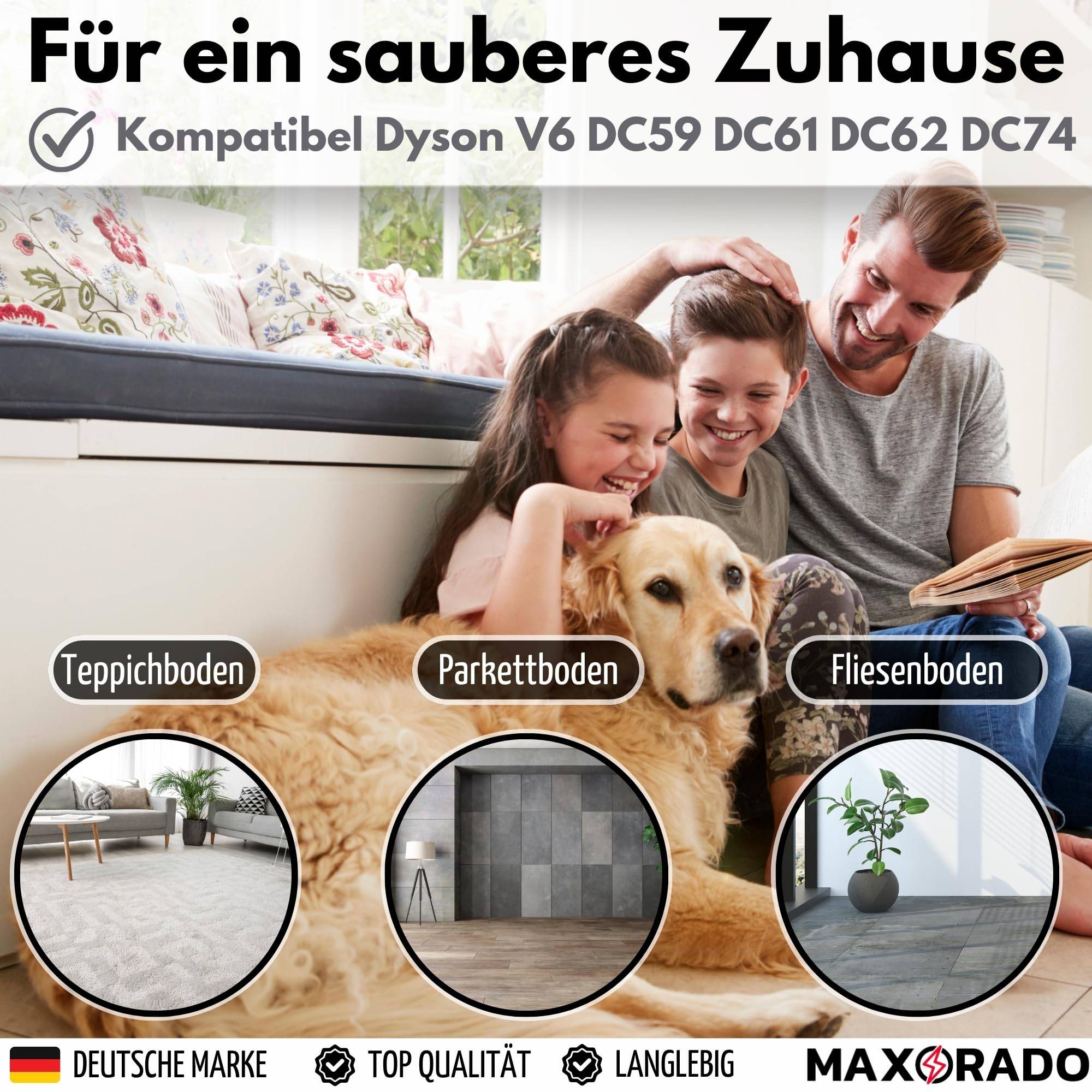 Turbodüse für Dyson V6 DC33 DC37 DC39 DC41 Turbinendüse Staubsauger Bodendüse Turbobürste