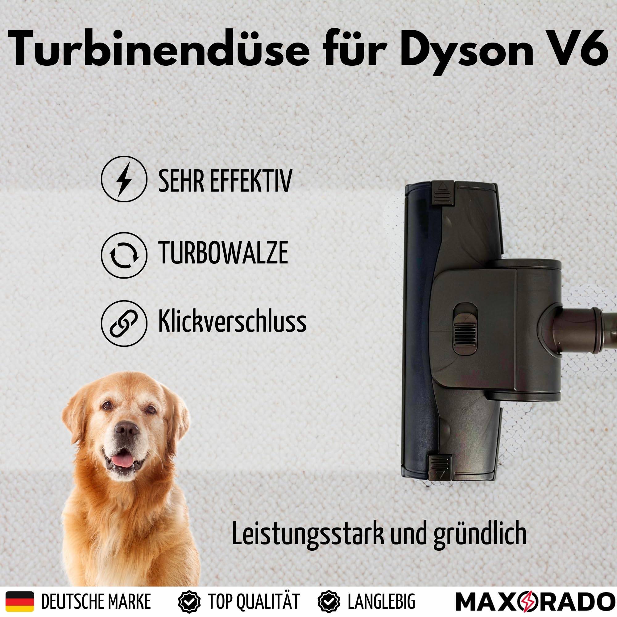 Turbodüse für Dyson V6 DC33 DC37 DC39 DC41 Turbinendüse Staubsauger Bodendüse Turbobürste