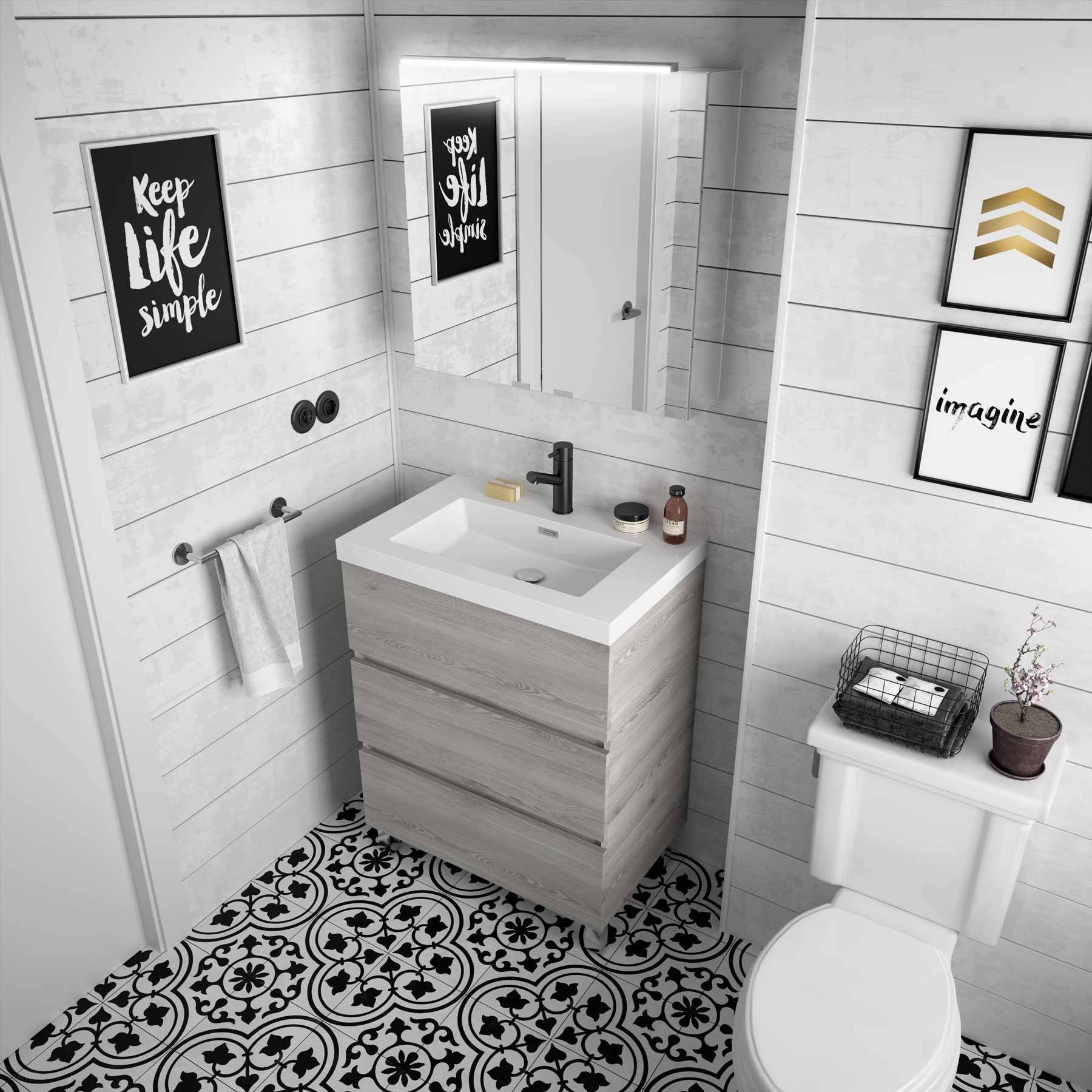 Waschtisch TOSCANA 705 MINERALGUSS WEIß 705 x 50 x 460 mm