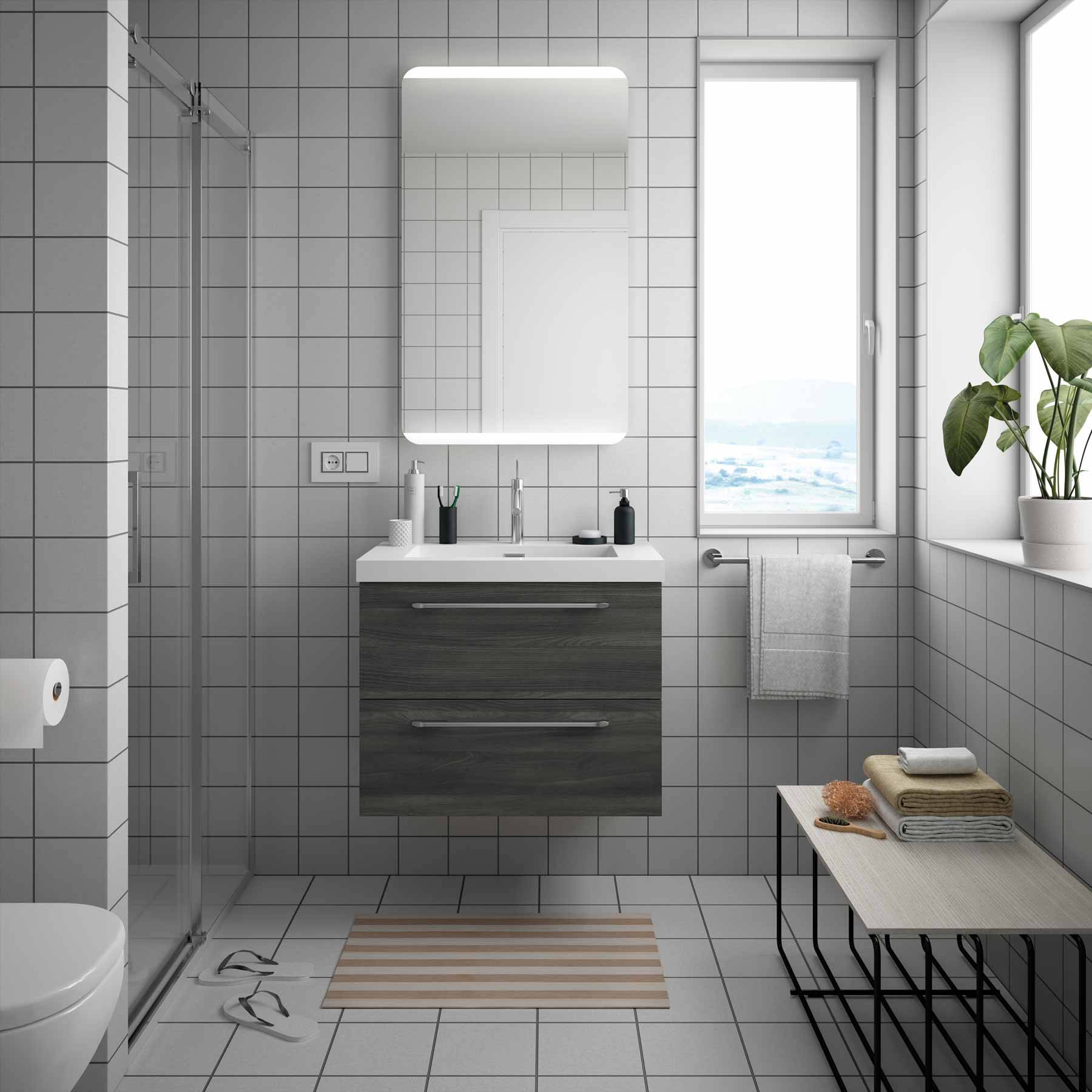 Salgar Waschtisch TOSCANA 705 MINERALGUSS WEIß 705 x 50 x 460 mm