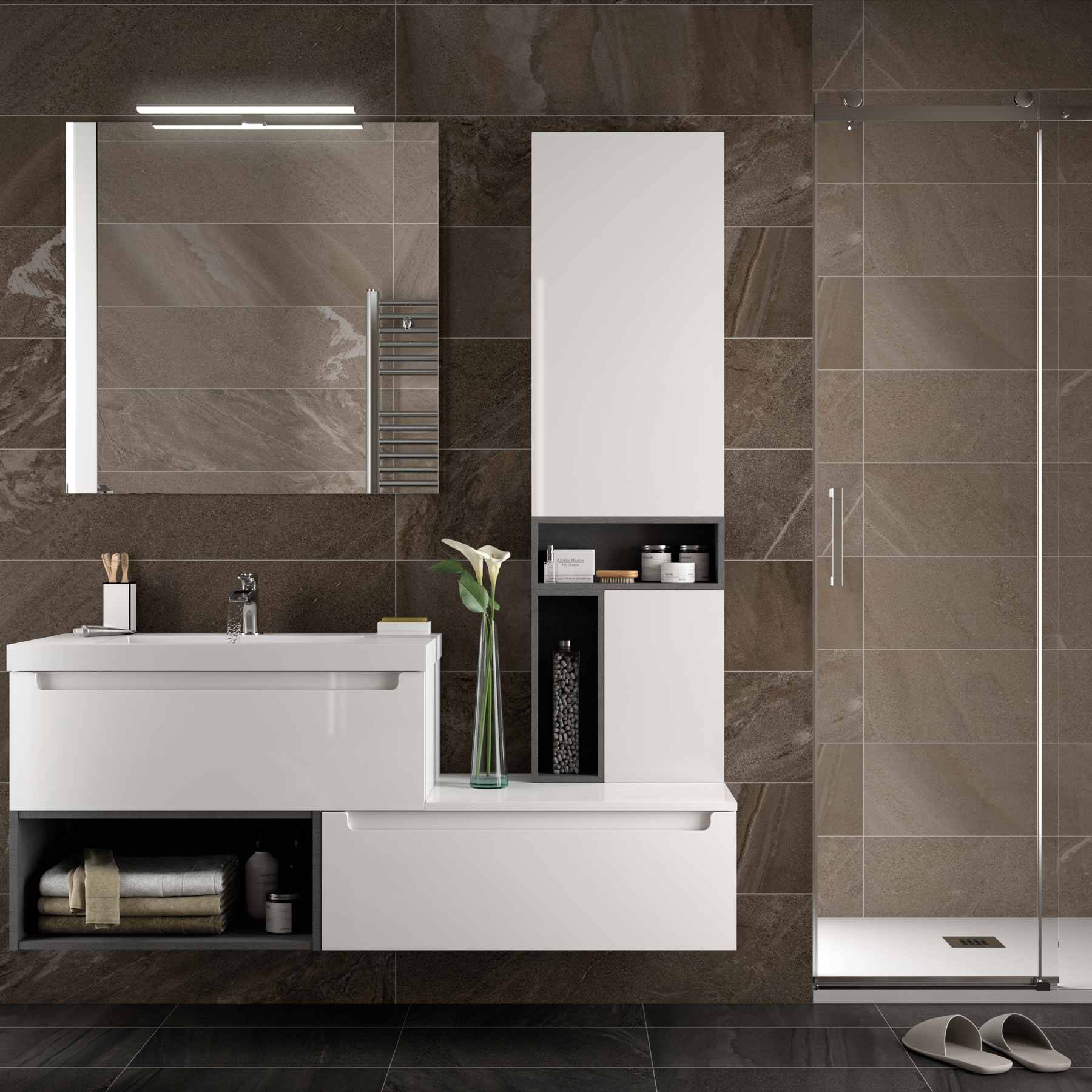 Salgar Waschtisch TOSCANA 805 MINERALGUSS WEIß 805 x 50 x 460 mm