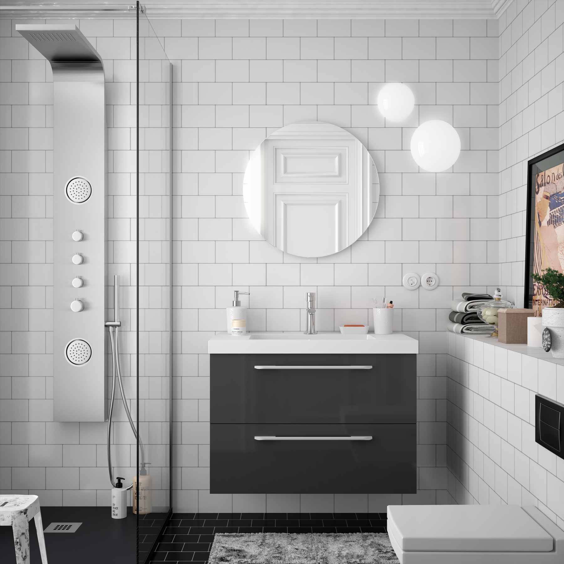 Salgar Waschtisch TOSCANA 805 MINERALGUSS WEIß 805 x 50 x 460 mm