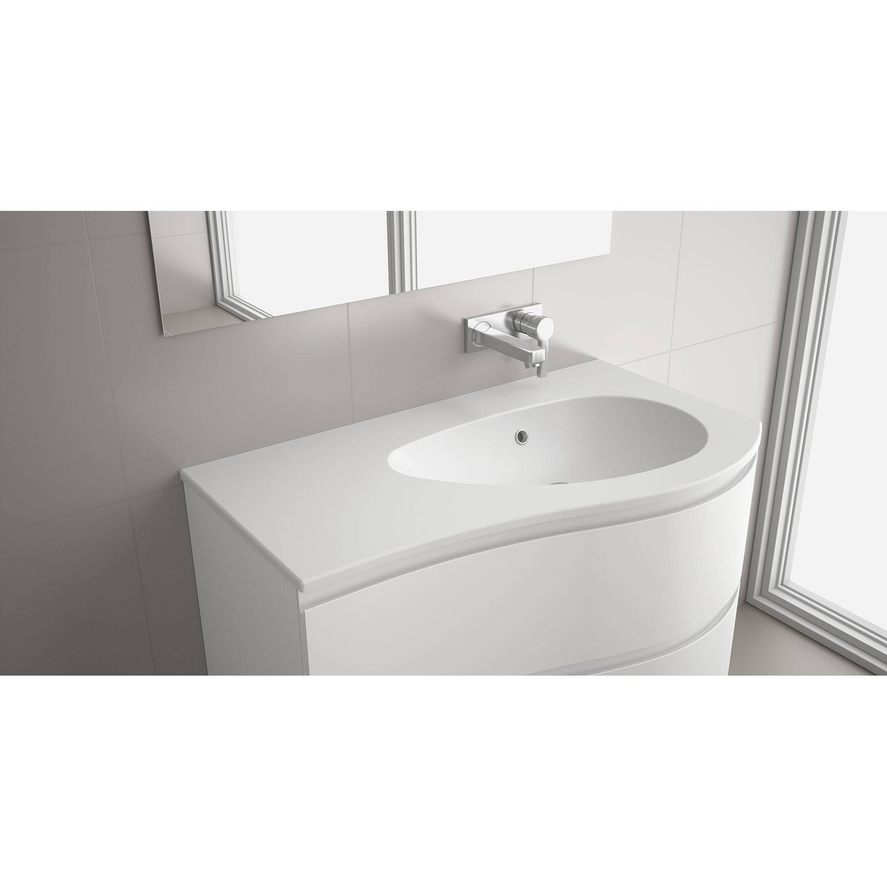 Salgar Waschtisch MAM 900 links matt 910 x 16 x 510 mm