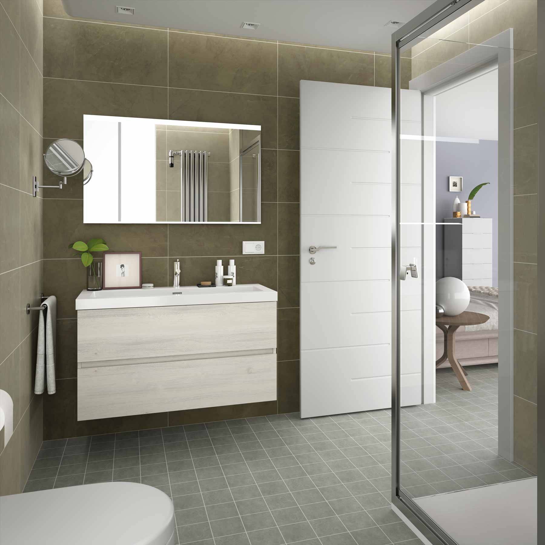 Salgar Waschtisch TOSCANA 1005 MINERALGUSS WEIß 1005 x 50 x 460 mm