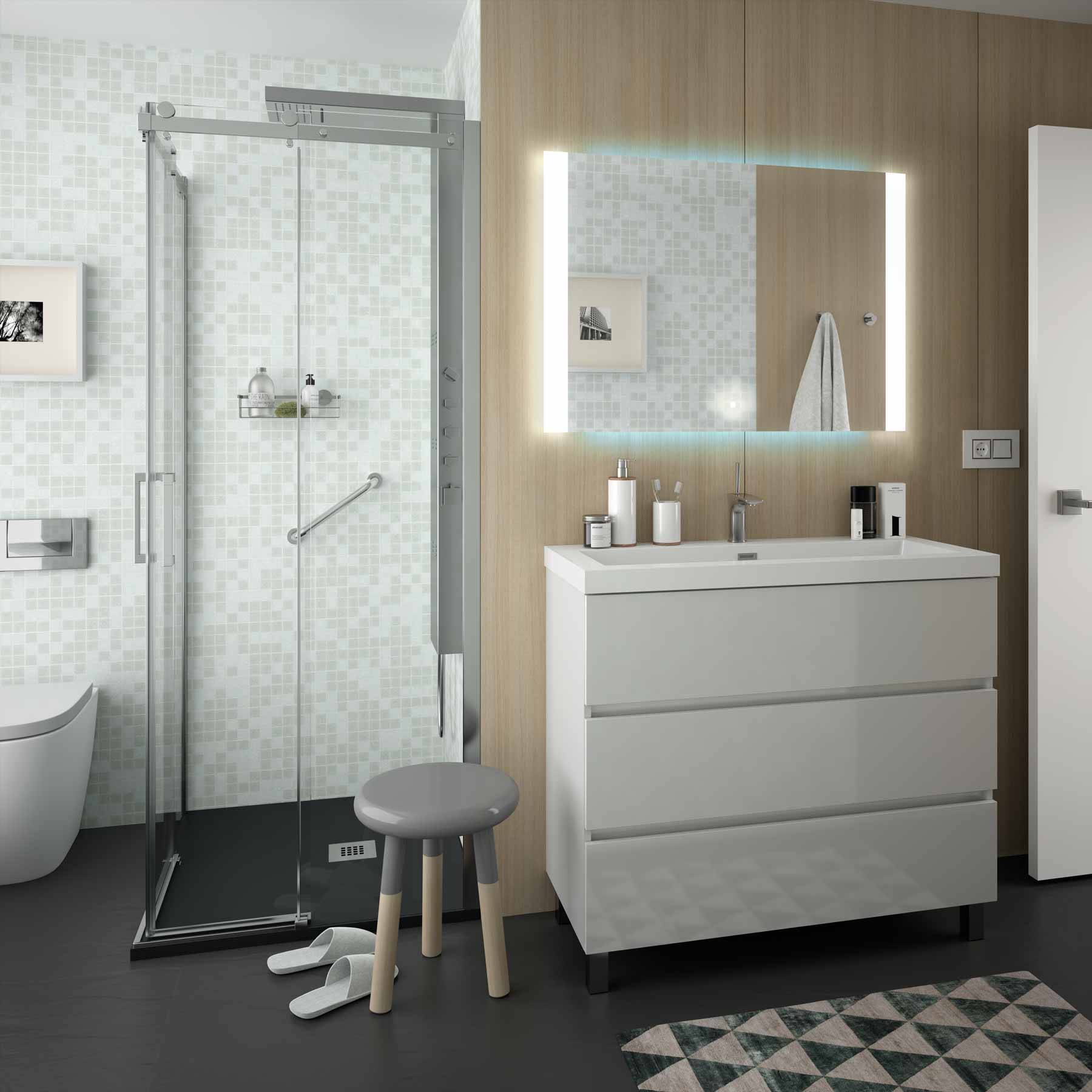 Waschtisch TOSCANA 1005 MINERALGUSS WEIß 1005 x 50 x 460 mm