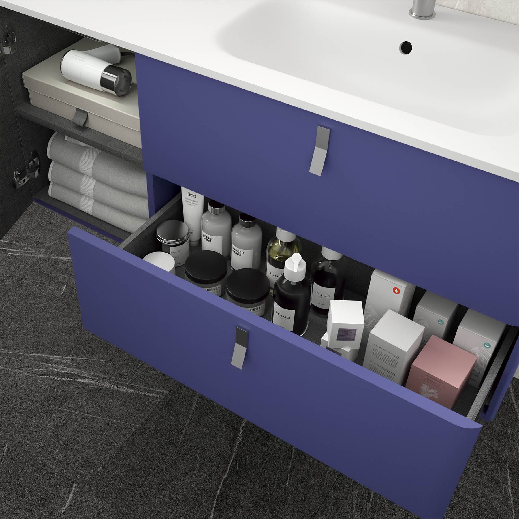 Salgar Schrank wandhängend UNIIQ 1200 links Azul Altamar Badmöbel