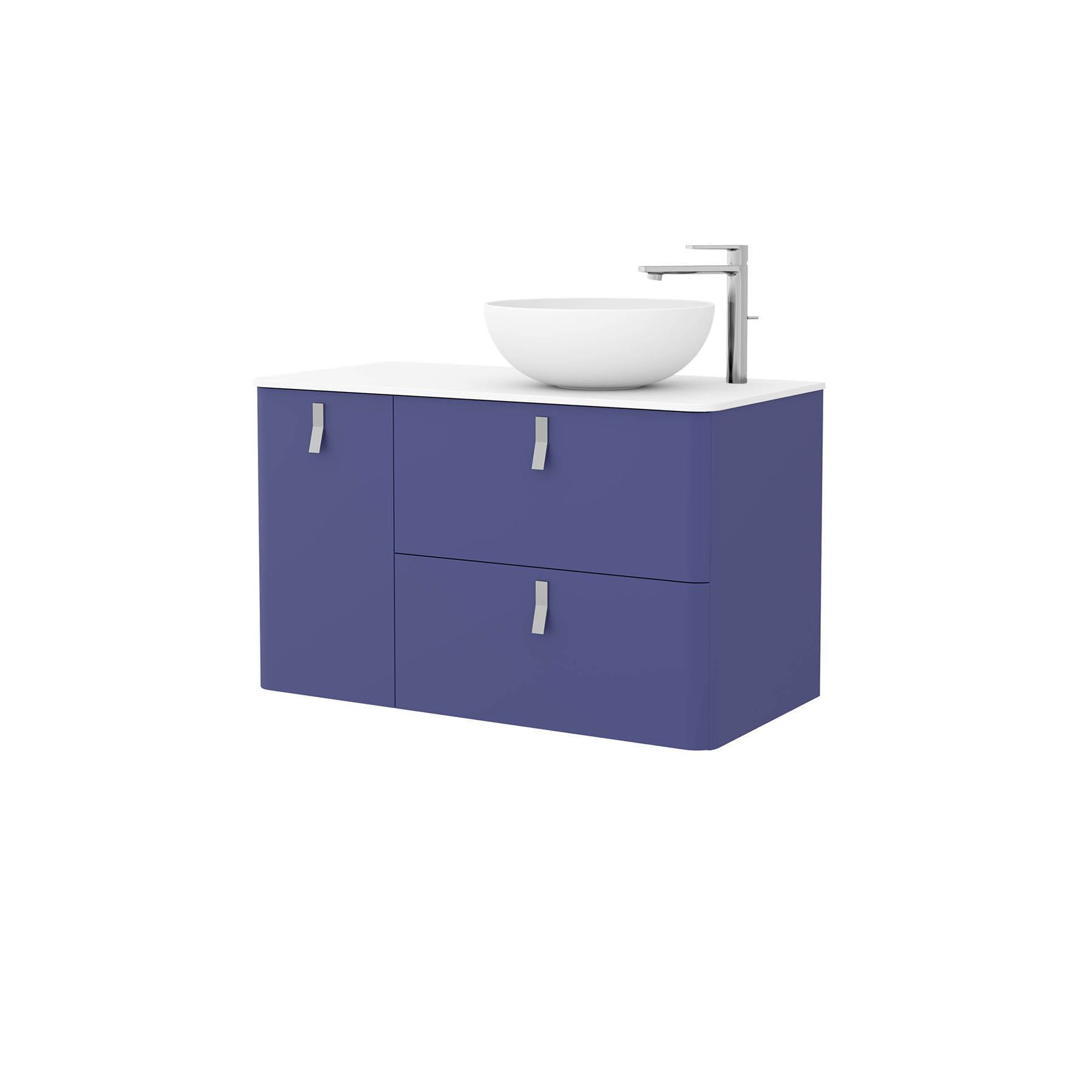 Salgar Schrank wandhängend UNIIQ 900 links Azul Altamar Badmöbel