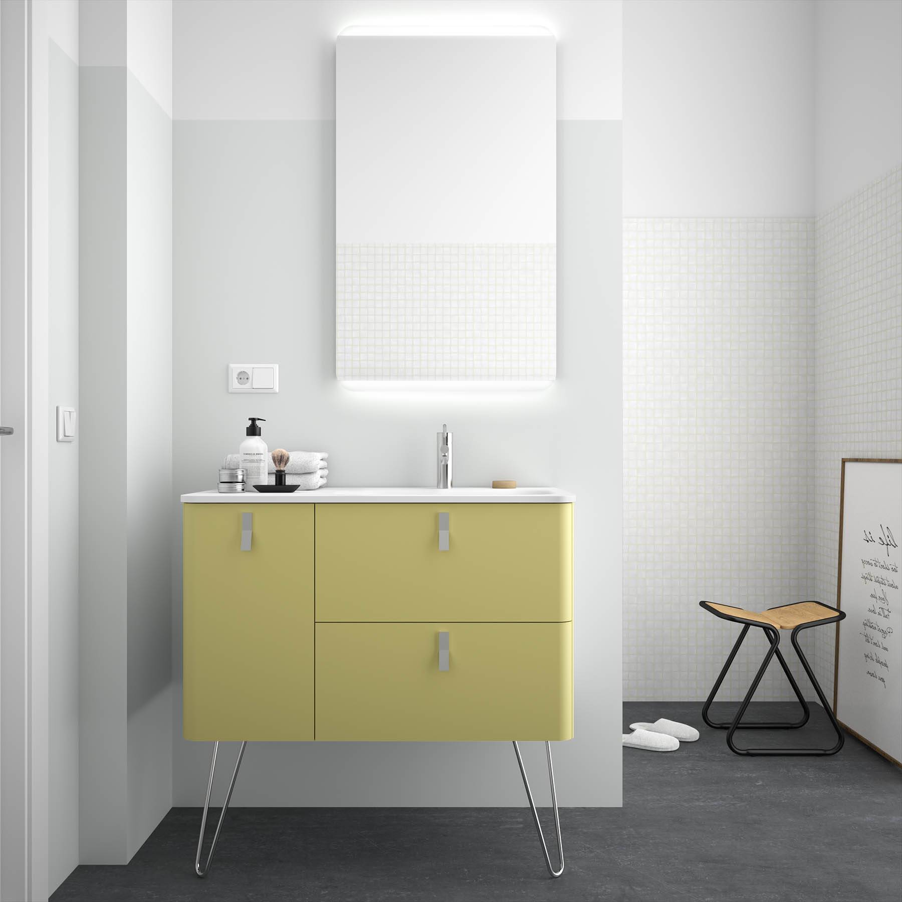 Salgar Schrank wandhängend UNIIQ 900 links Salvia Badmöbel