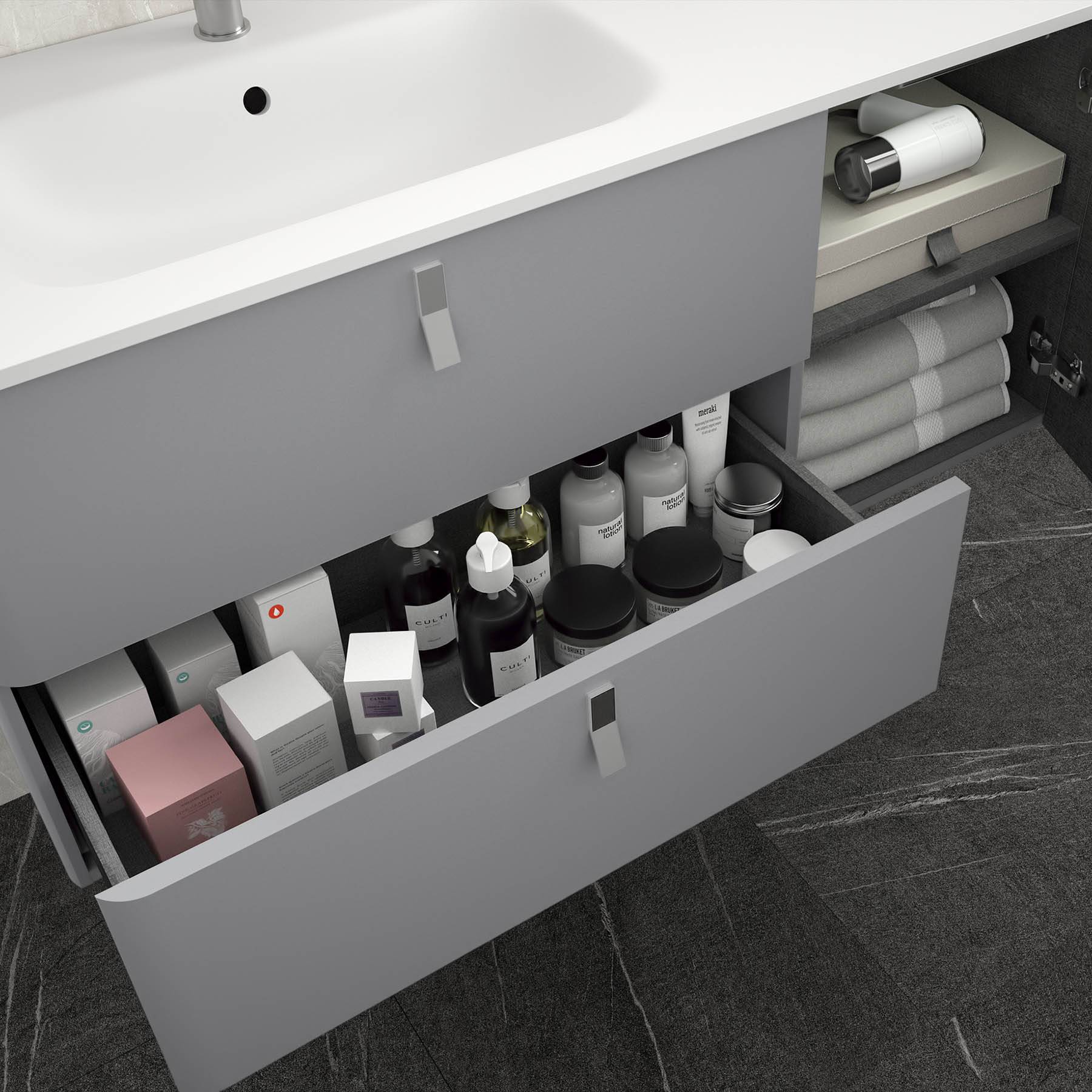 Salgar Schrank wandhängend UNIIQ 1200 rechts Humo Badmöbel