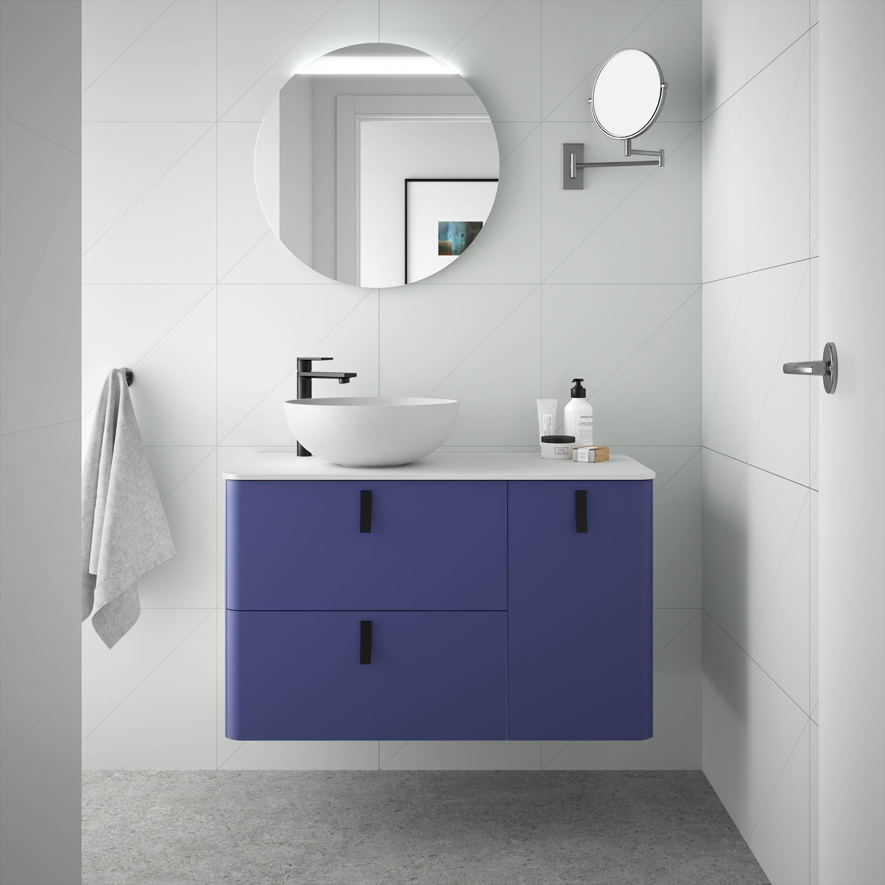 Salgar Schrank wandhängend UNIIQ 900 rechts Azul Altamar Badmöbel