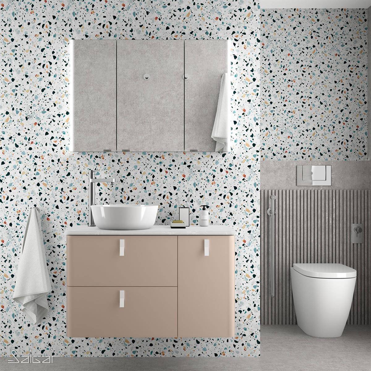 Salgar Schrank wandhängend UNIIQ 900 rechts Macchiato Badmöbel