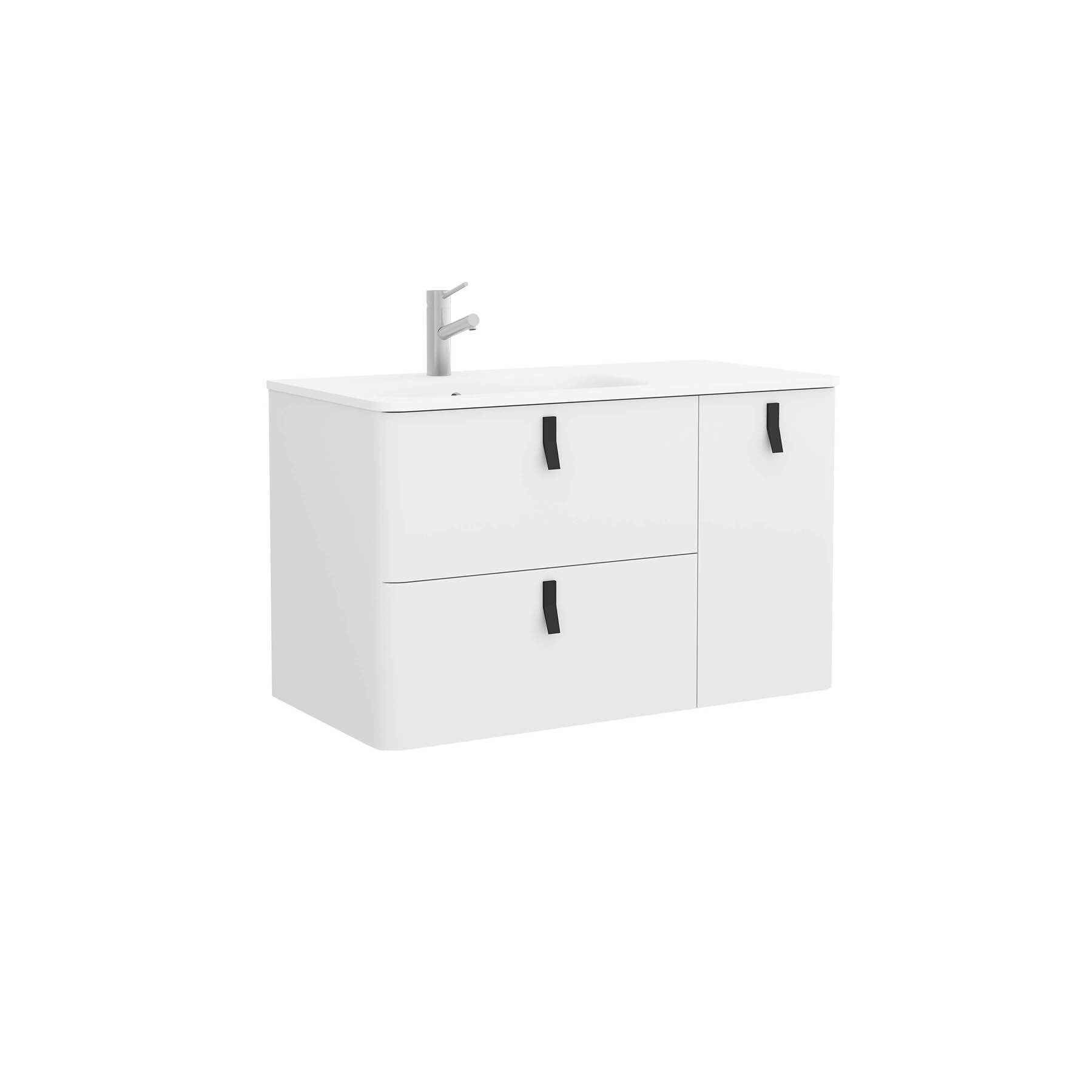 Salgar Schrank wandhängend UNIIQ 900 rechts Weiß matt Badmöbel