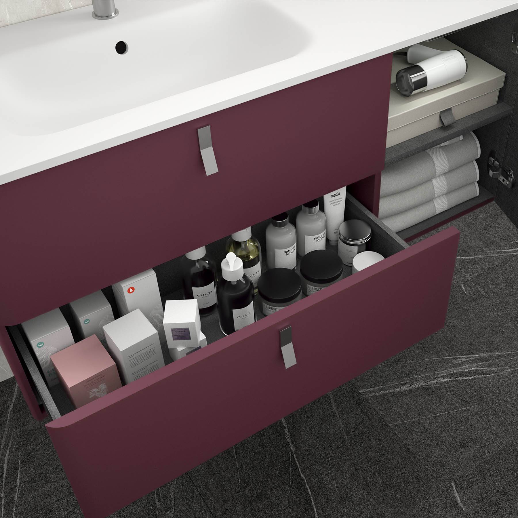 Salgar Schrank wandhängend UNIIQ 900 rechts Granate Badmöbel