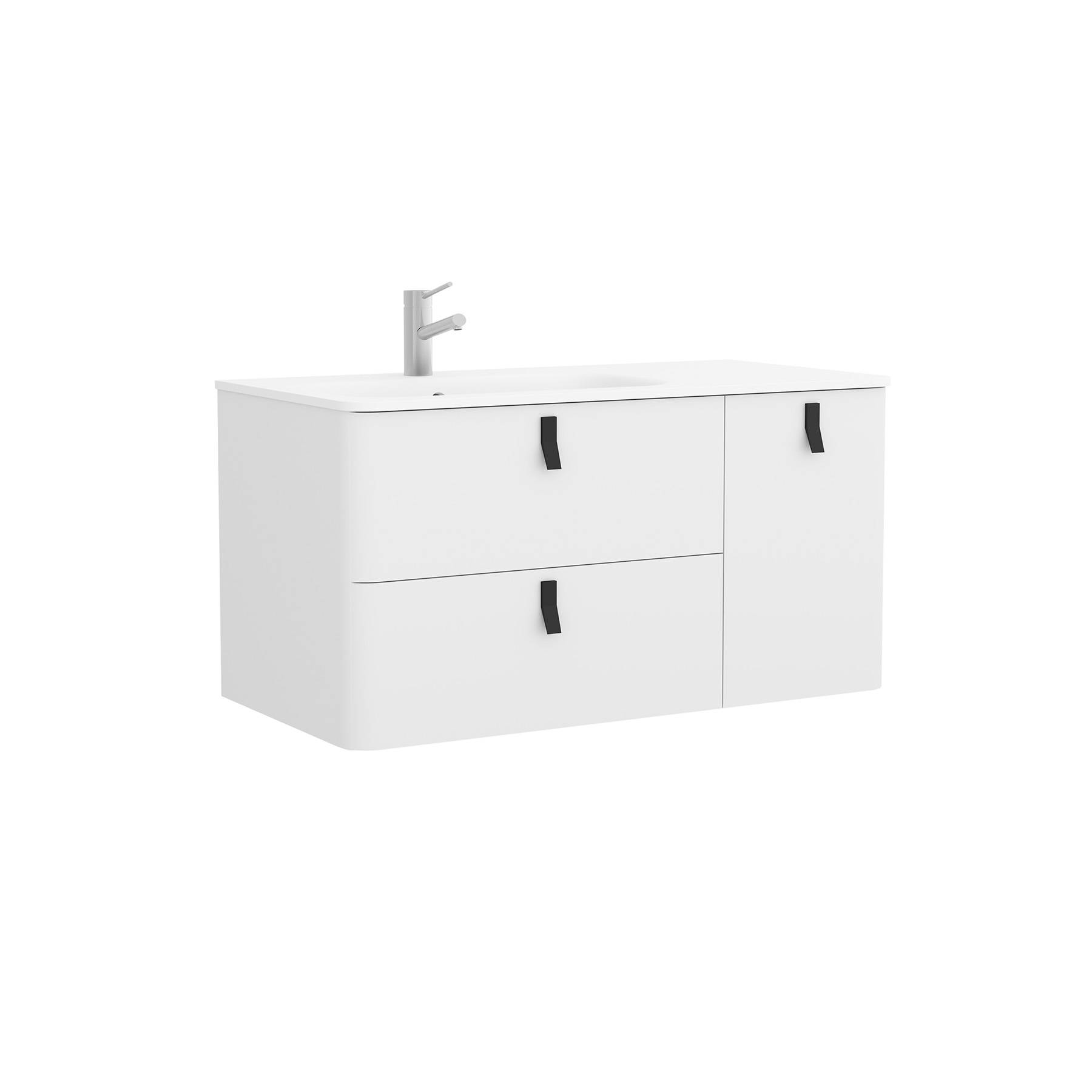 Salgar Schrank wandhängend UNIIQ 1200 rechts Weiß matt Badmöbel