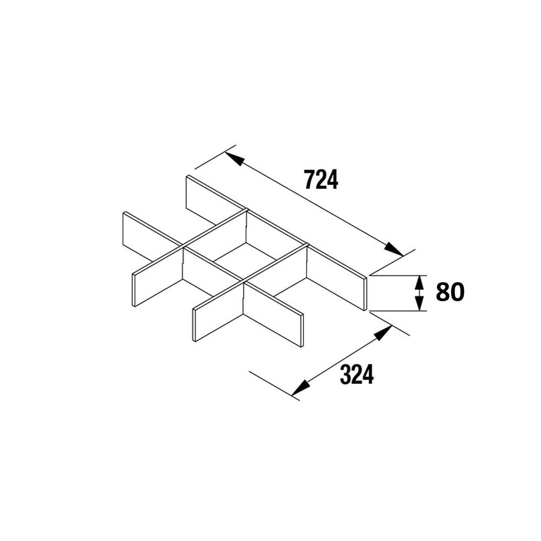 Salgar Trenneinsatz für Schubladen 800 Badmöbel