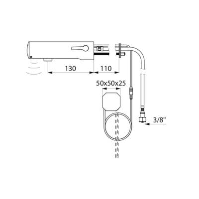 Delabie Elektronische Mischbatterie TEMPOMATIC MIX 4 190 mm