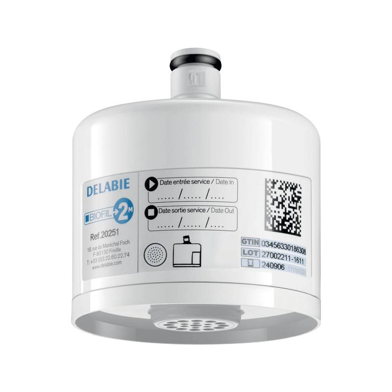 Delabie BIOFIL Filter für Waschtisch oder Dusche Steril 10 Stück 3 Monate zentrierter Strahl