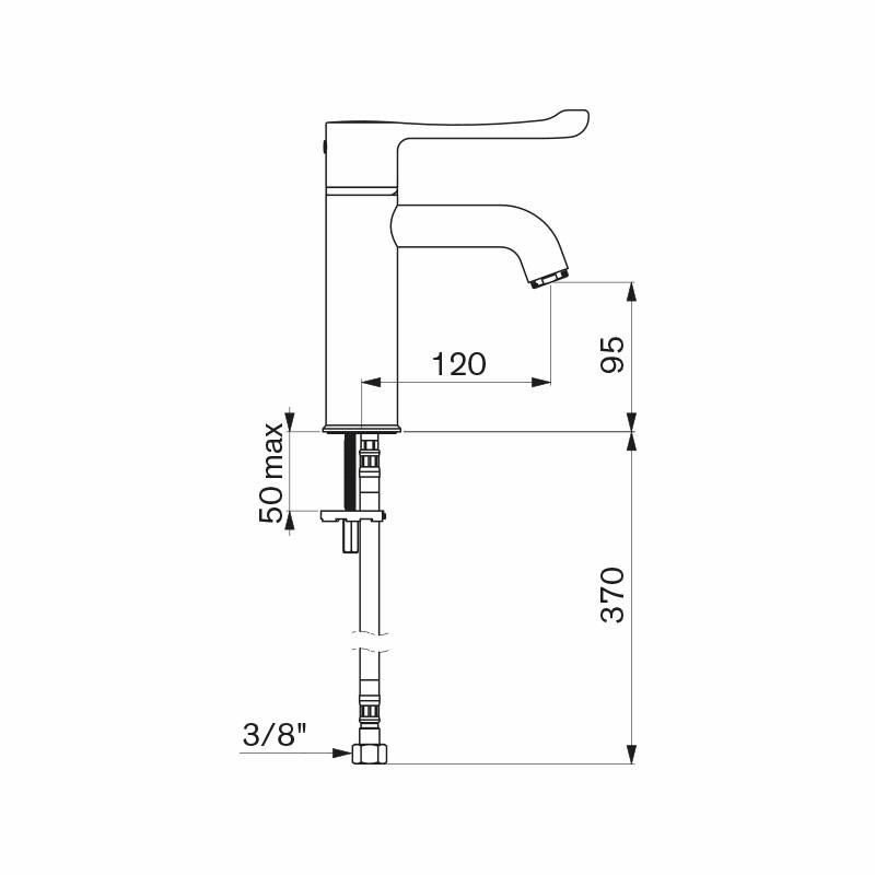 Delabie Mitigeur thermostatique pour lavabo SECURITHERM BIOCLIP