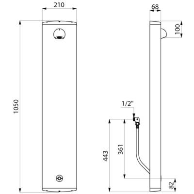 Duschelement TEMPOMATIC Netzbetrieb Anschluss verdeckt