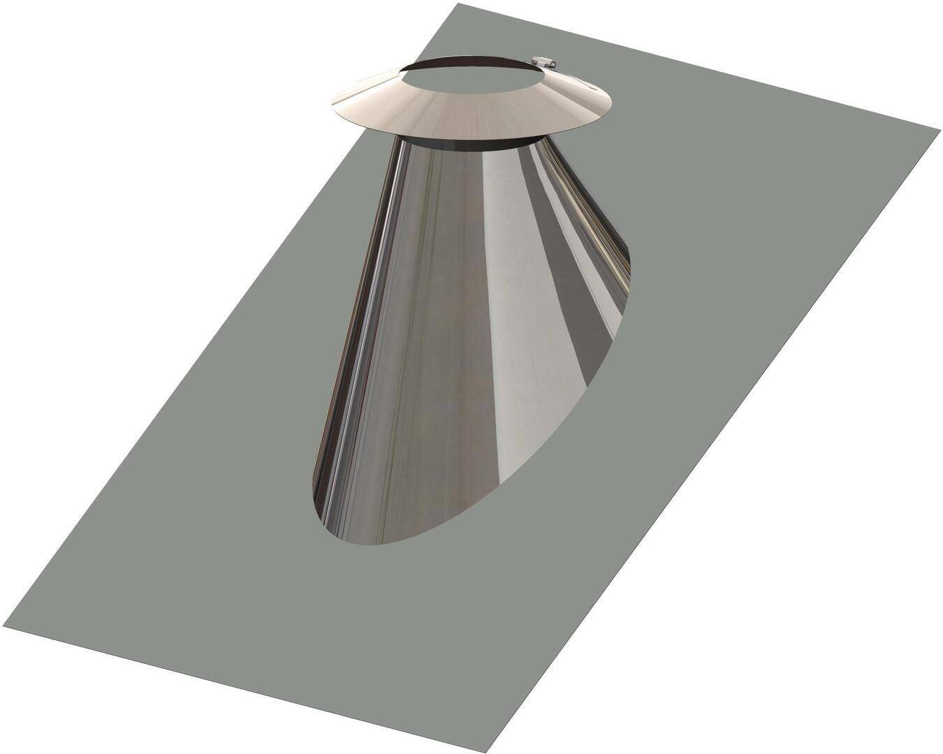 Atec Dachdurchführung 33Grad - 45Grad Wetterkragen, DN 100/150