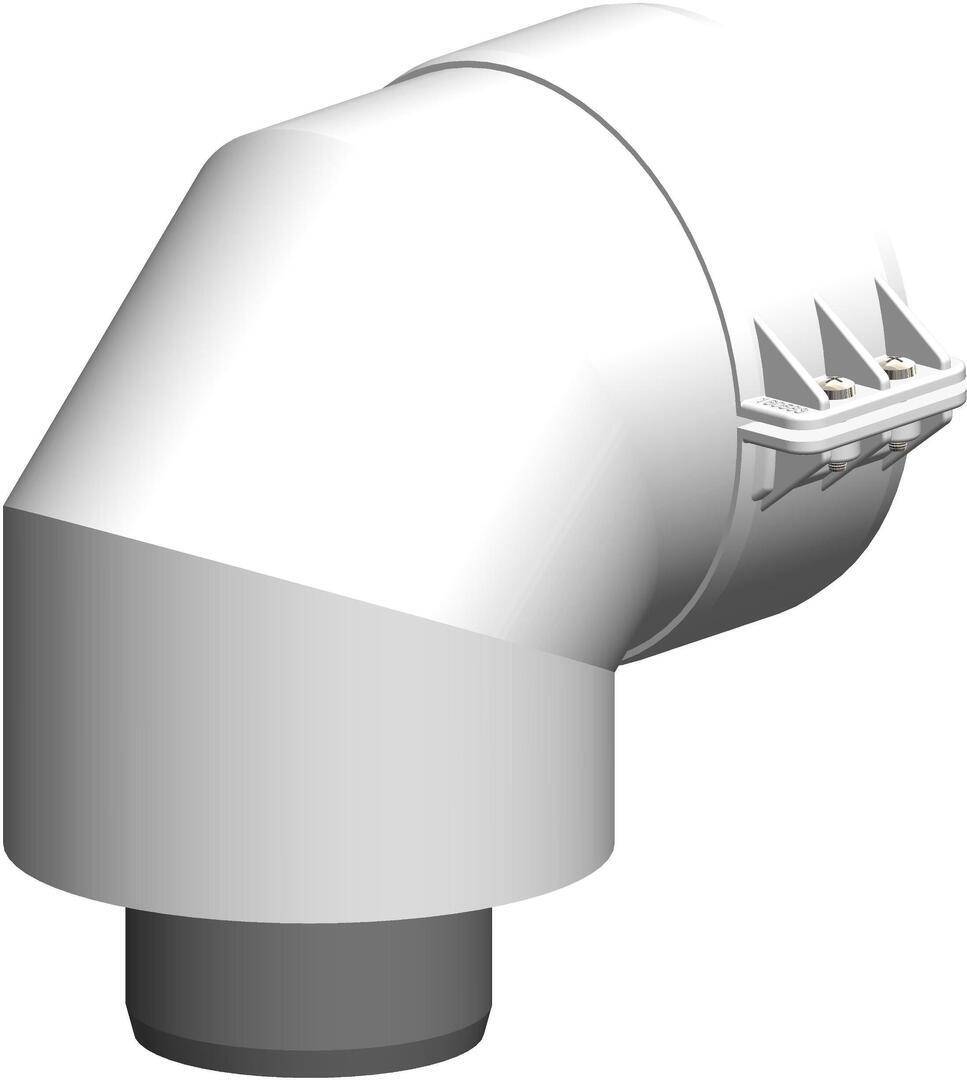 Atec Bogen PolyTwin konzentrisch, DN 60/100 87Grad