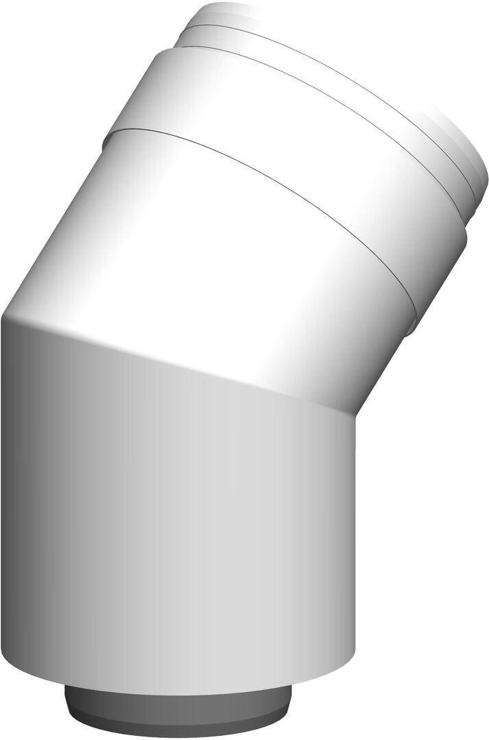 Atec Bogen PolyTwin 45Grad, konzentrisch, DN80/125 45Grad