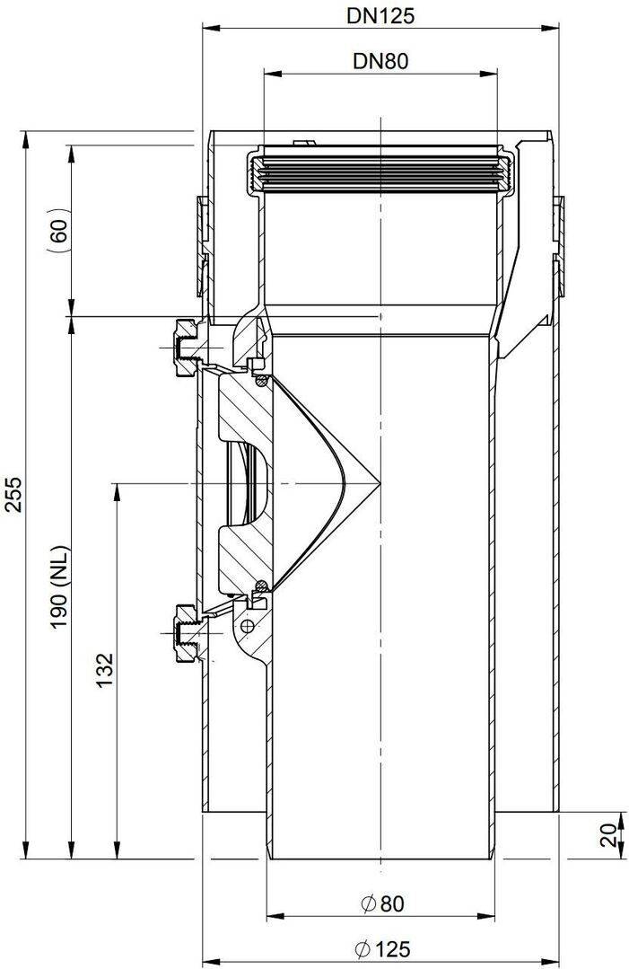 Atec Kontroll-Rohr PolyTwin konzentrisch, DN80/125