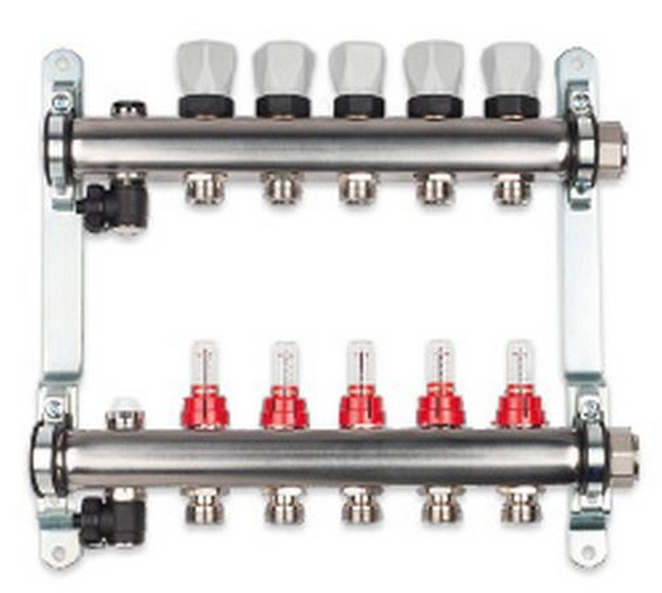 Herotec Heizkreisverteiler VA-HK Top VL m DFA im Vorl. Heizkr. 14 Länge = 830mm