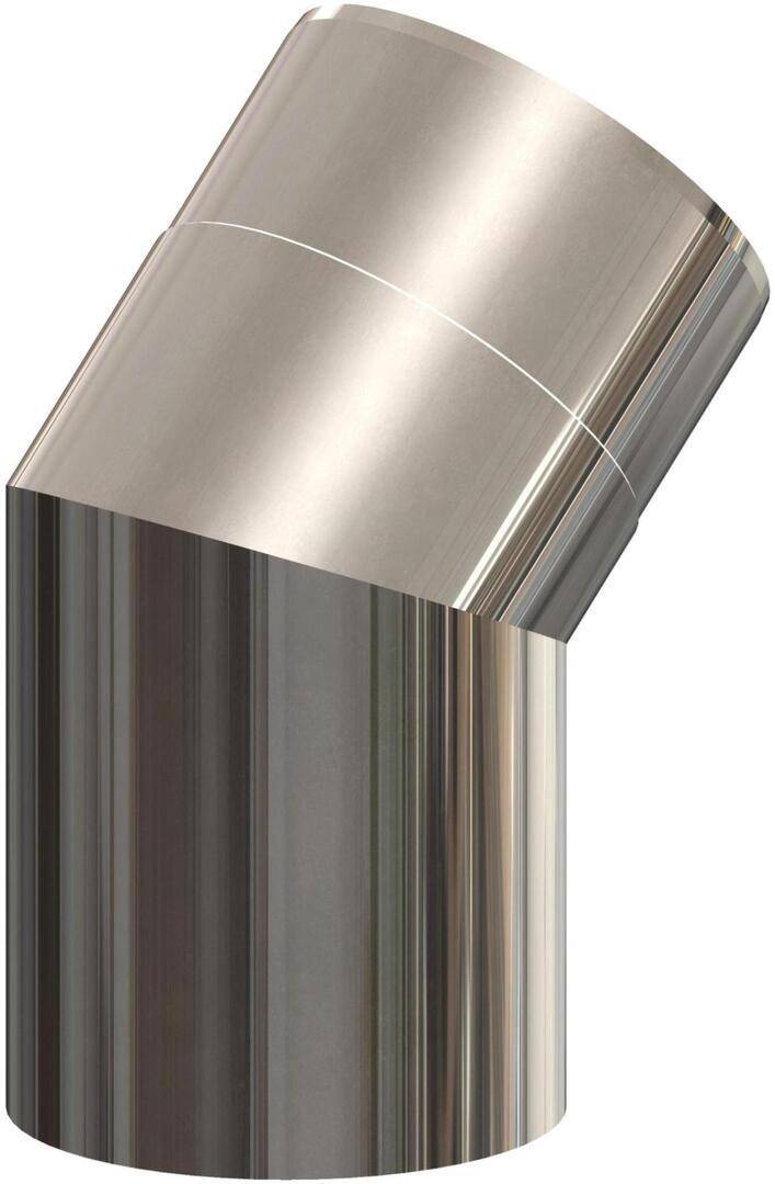 Atec Bogen IronPoly 45Grad, Edelstahl blank DN 80/125