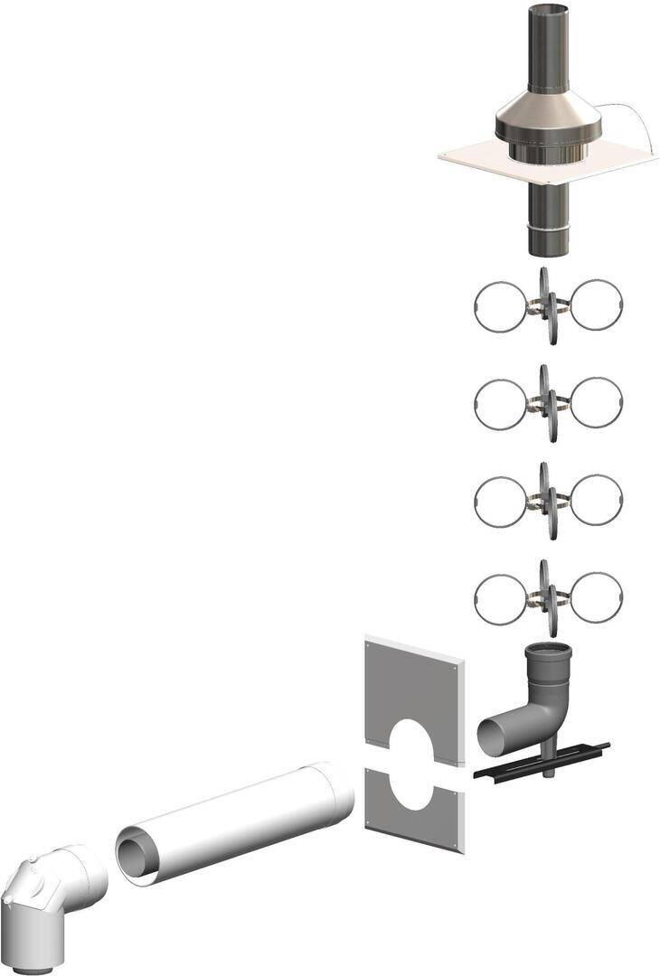 Atec Schacht-Set PolyTwin inkl. Verbindungsl. ES DN 80/125 - DN 80