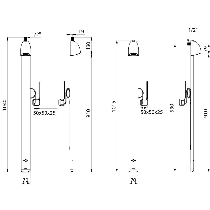 Delabie Duschelement SPORTING 2 Netzbetrieb