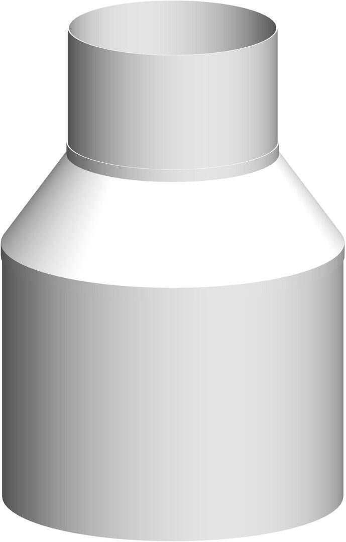 Atec Mündungsabschluss WhitePoly Edelstahl weiß, DN80/125